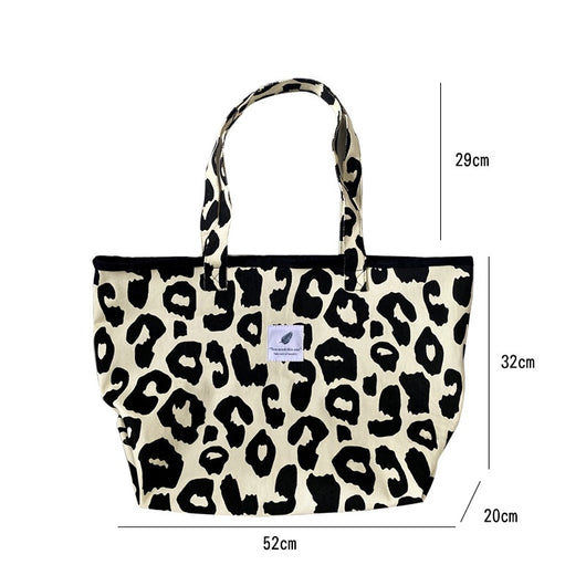 Bolso de Lona con Estampado Animal y Gran Capacidad - Image 8
