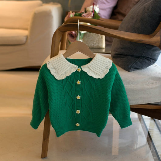 Cardigan Escolar Coreano para Niñas con Solapa - Image 5