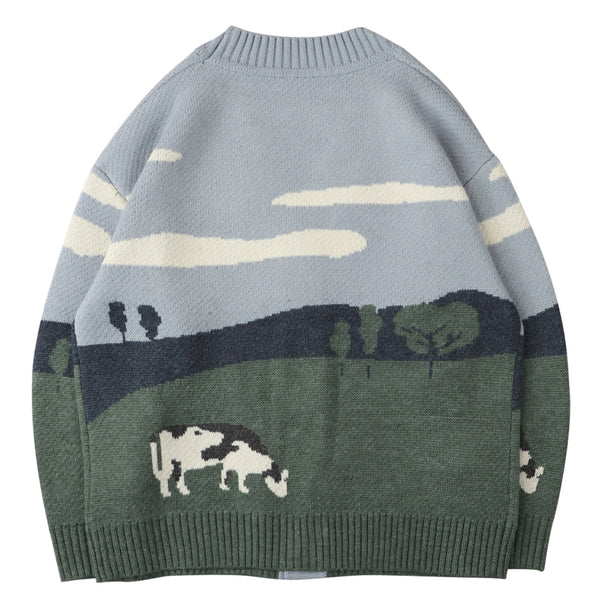 Cardigan Oversize Streetwear Suelto Unisex Hip Hop