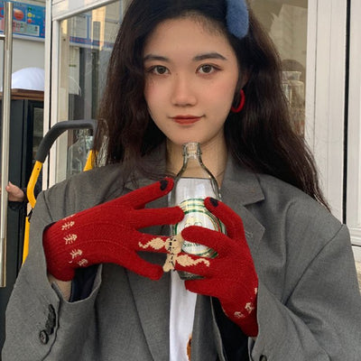 Guantes Rojos Navideños para Mujer - Image 11
