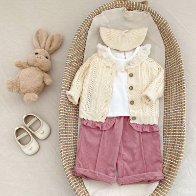 Abrigo Tejido Trenzado Otoño para Niños y Niñas - Image 3