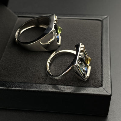 Anillo de Plata Esterlina Diseño Circuito Moderno - Image 4