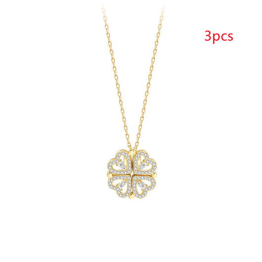 Collar Trébol de Cuatro Hojas Desmontable con Circones - Cadena Corta Multiuso para Mujer - Image 16