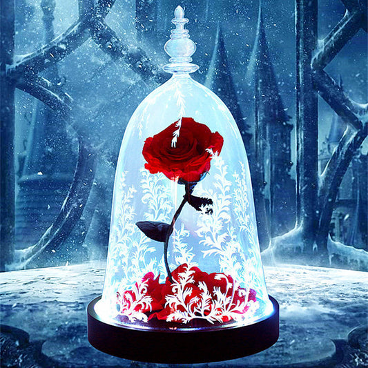 Rosa Preservada en Campana de Cristal - Regalo Creativo Eterno