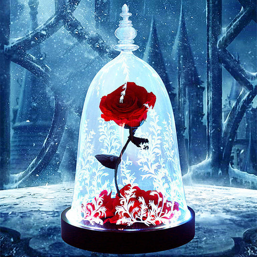 Rosa Preservada en Campana de Cristal - Regalo Creativo Eterno