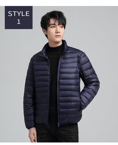 Abrigo de Algodón Slim Fit Talla Grande con Cuello Alto - Cálido y Elegante - Image 9