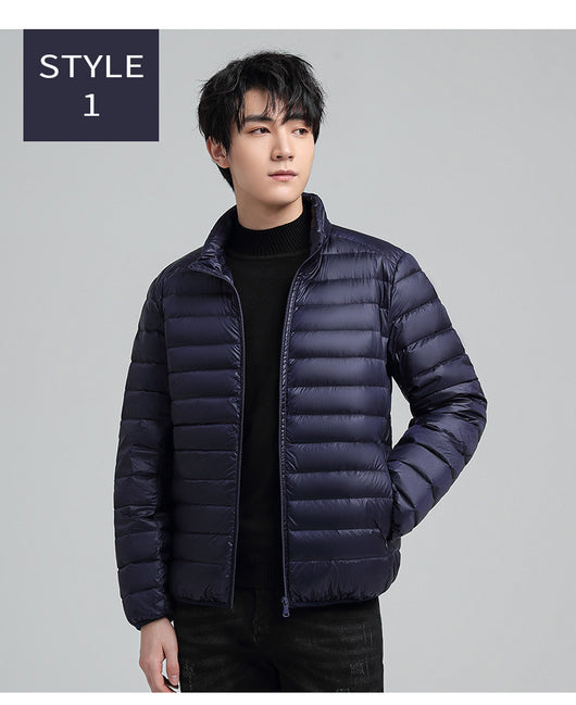 Abrigo de Algodón Slim Fit Talla Grande con Cuello Alto - Cálido y Elegante - Image 9