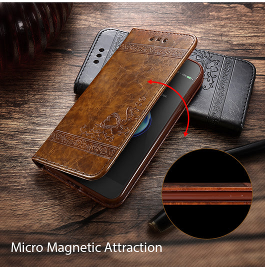 Funda Tipo Libro de Cuero Retro Lujo Compatible con iPhone y Samsung Galaxy - Image 5