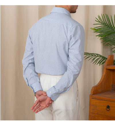 Camisa Casual Hombre Algodón y Lino Transpirable - Image 4