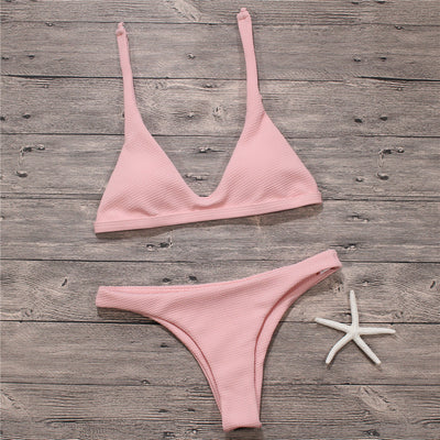 Bikini Deportivo Liso para Mujer - Traje de Baño Elegante y Cómodo - Image 5