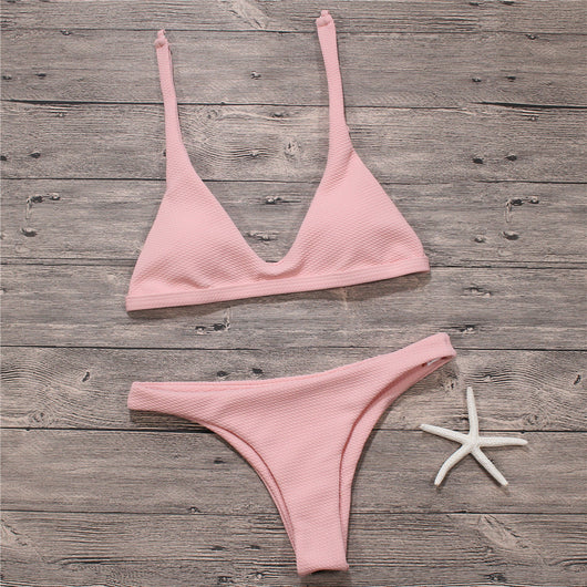 Bikini Deportivo Liso para Mujer - Traje de Baño Elegante y Cómodo - Image 5