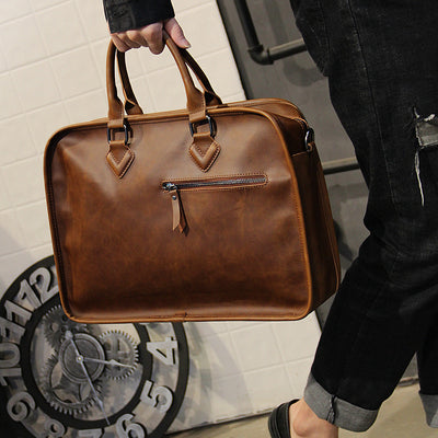 Bolso de Mano Crazy Horse para Hombre - Cuero Genuino