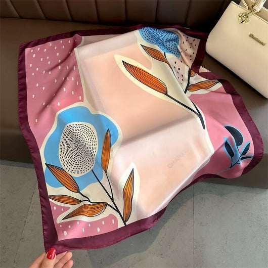 Pañuelo de Seda Estampado Dopamina para Mujer - Image 20