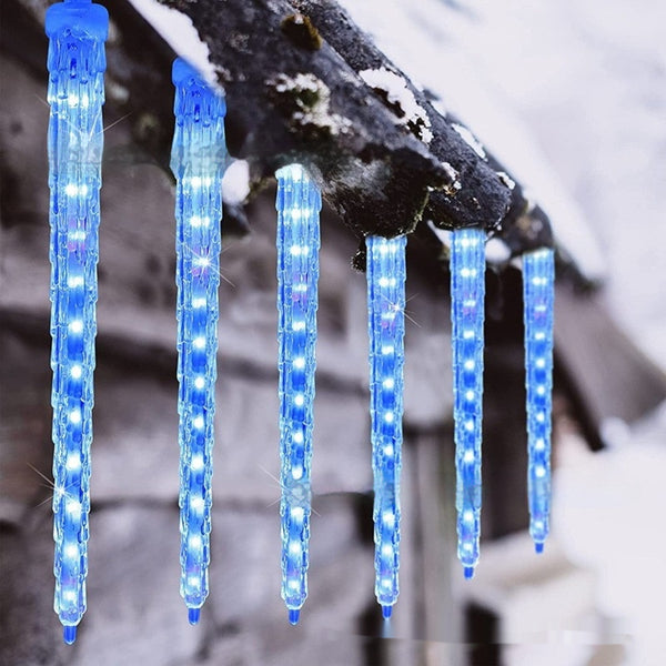 Lámpara Solar Navideña con Luces LED en Forma de Cono de Hielo