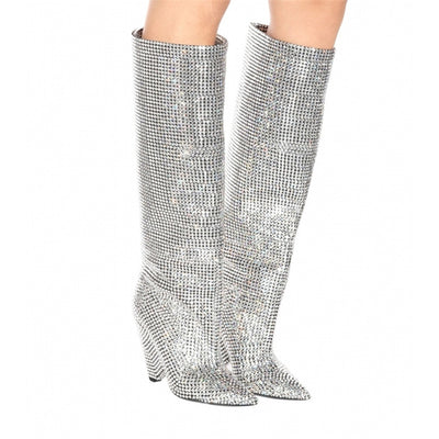 Botas Altas Brillantes con Tacón para Fiesta y Noche - Image 6