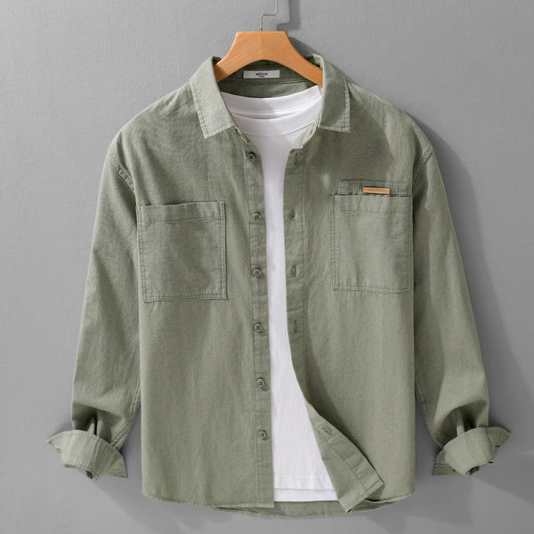 Camisa Casual Holgada de Manga Larga para Hombre - Versátil y Cómoda