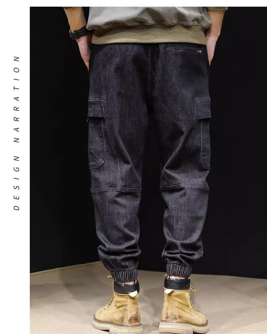Jeans Retro Holgados con Cintura Elástica para Hombre - Image 11