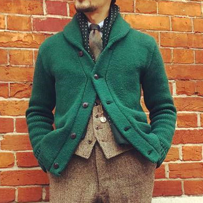 Cardigan Tejido de Botón Único para Hombre - Image 5