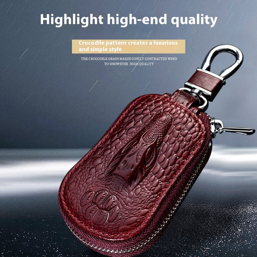 Funda de Cuero Genuino para Llaves de Auto - Unisex