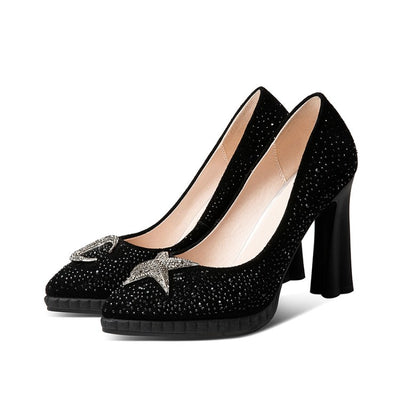 Zapatos de Fiesta con Tacón de 10cm y Detalles de Cristal Brillante - Image 7