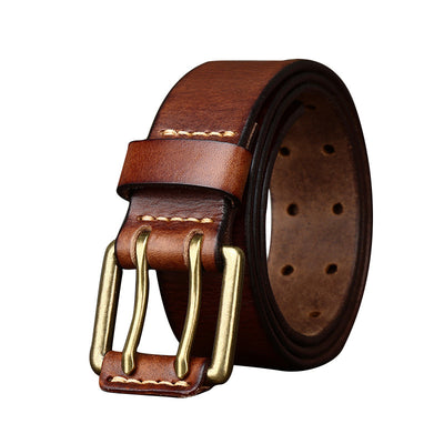 Cinturón de Cuero para Hombre con Hebilla Doble Pasador - Image 5