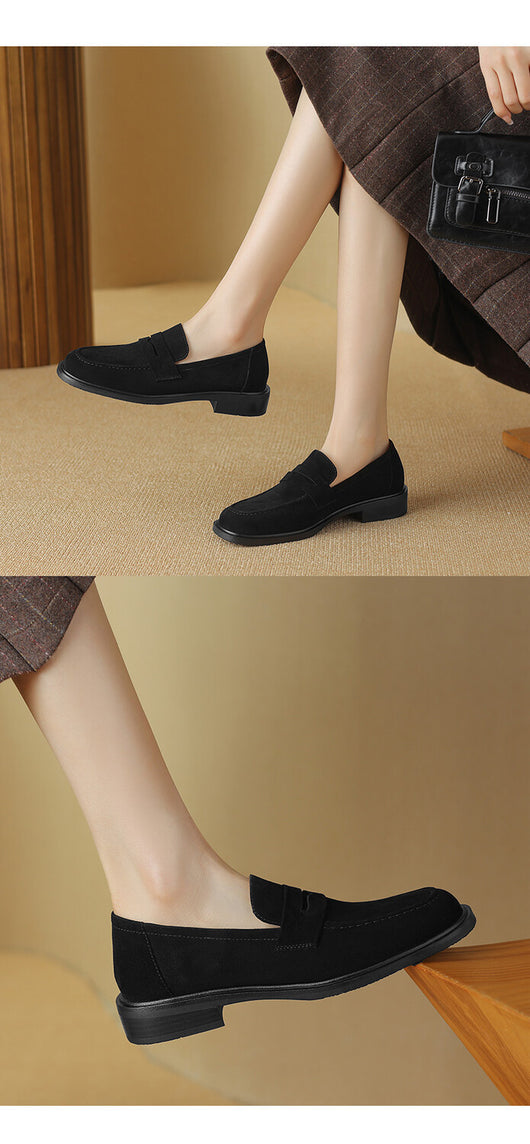 Zapatos de Tacón para Mujer en Piel de Oveja con Punta Cuadrada y Redonda Retro - Image 22