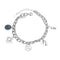 Pulsera de Plata Esterlina con Dije Doble Capa