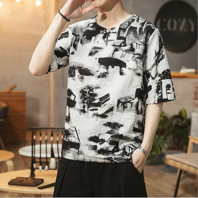 Camiseta de Manga Cinco Puntos Estampada - Image 6