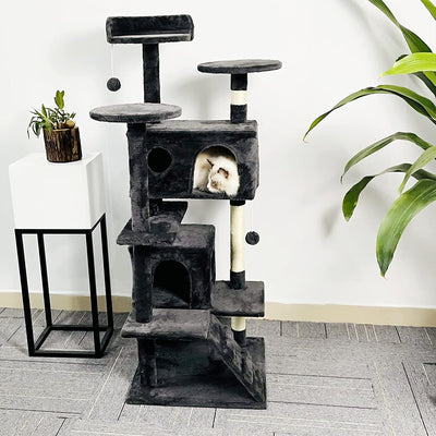 Árbol para Gatos con Hamaca y Rascador Integrado