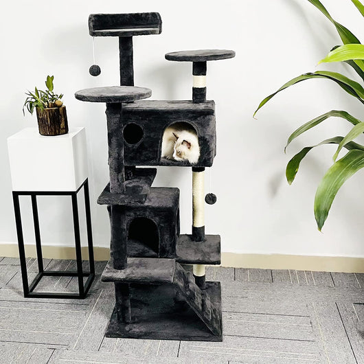 Árbol para Gatos con Hamaca y Rascador Integrado