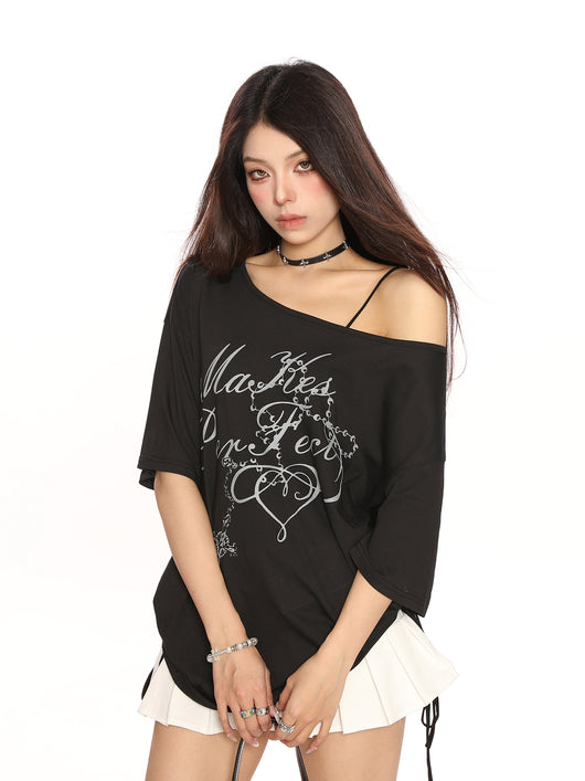 Blusa Suelta Hombros Descubiertos Manga Corta Casual - Image 9