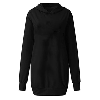 Suéter Vestido Holgado de Color Sólido con Mangas Largas - Image 21