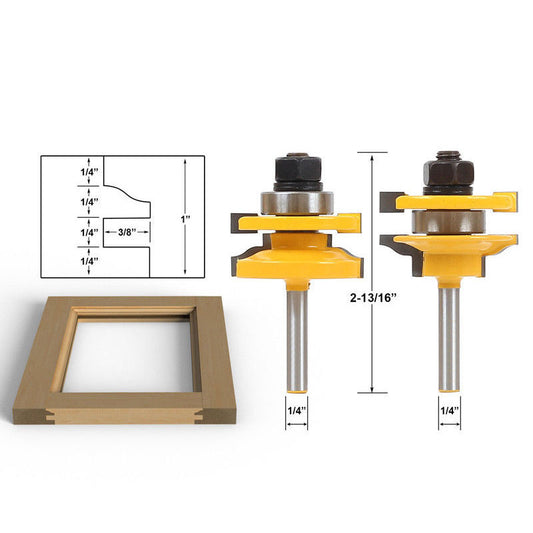 Juego de 2 Cuchillas Tenon West para Puertas de Gabinete