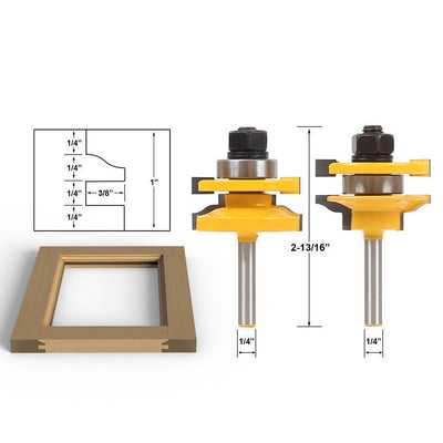 Juego de 2 Cuchillas Tenon West para Puertas de Gabinete