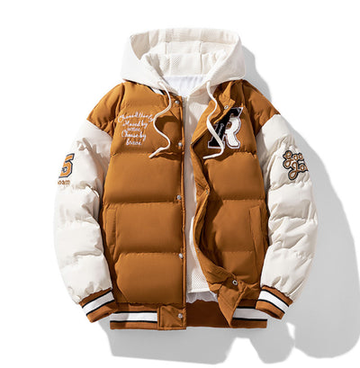 Chaqueta Acolchada de Algodón con Efecto Dos Piezas para Hombre - Image 11