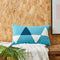 Funda De Almohada Rectangular Azul Lago 45x 45