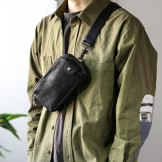 Bolsa Bandolera Minimalista para Celular - Diseño Asimétrico de Un Hombro - Image 5