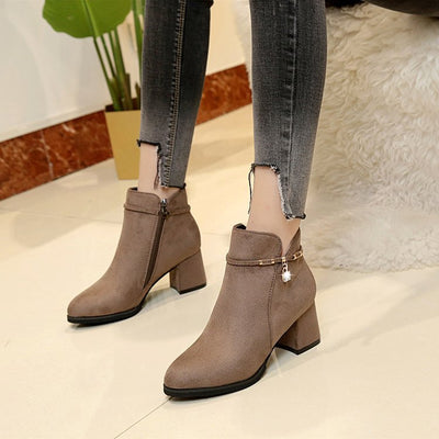 Botas Mujer Tacón Medio Grueso con Cierre Lateral - Image 3