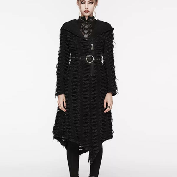 Abrigo Punk Gothic Desgastado de Industria Pesada