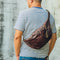 Bolso de Cuero para Hombre con Bandolera Ajustable