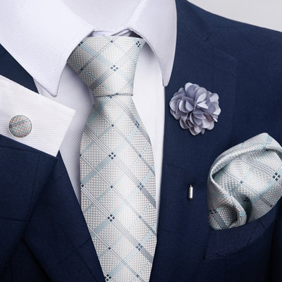 Combo Corbata, Traje y Pañuelo de Bolsillo para Hombre - Juego 8 - Image 43