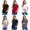 Blusa Premamá Cuello Redondo Largo con Estampado de Tobillos
