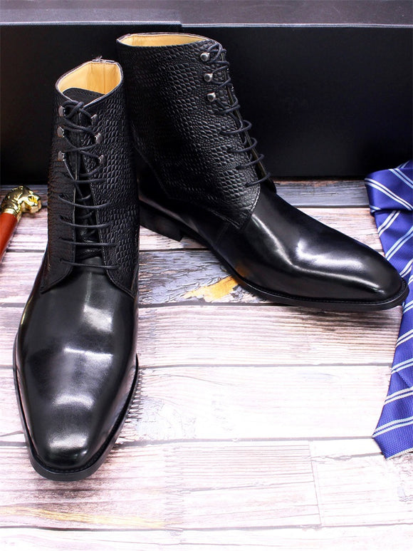 Botas de Cuero Premium para Hombre con Diseño Grabado