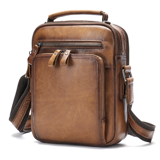 Bolsa Mensajero de Cuero Genuino Vintage Estilo Caballo Loco - Image 12