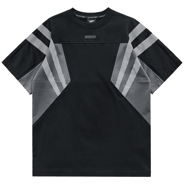 Playera Deportiva Reflectante con Franjas para Hombre