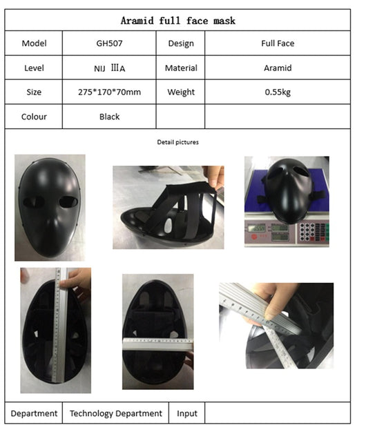 Máscara Táctica Kevlar Antibalas Ligera - Protección Facial Completa para Operaciones - Image 7