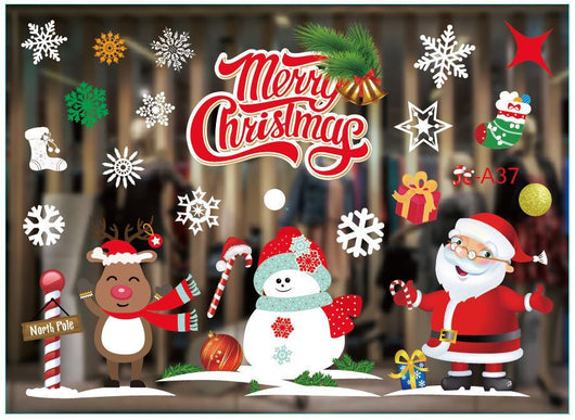Pegatinas Navideñas para Ventanas en Colores Festivos - Image 35