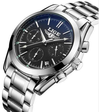 Reloj de Negocios Deportivo Acero Inoxidable Multifuncional con Calendario - Image 9