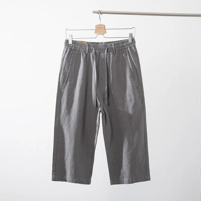 Pantalones Capri de Lino y Algodón Transpirables - Estilo Casual - Image 26
