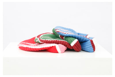 Gorro Tejido Rayado Colorblock Estilo Occidental - Image 16